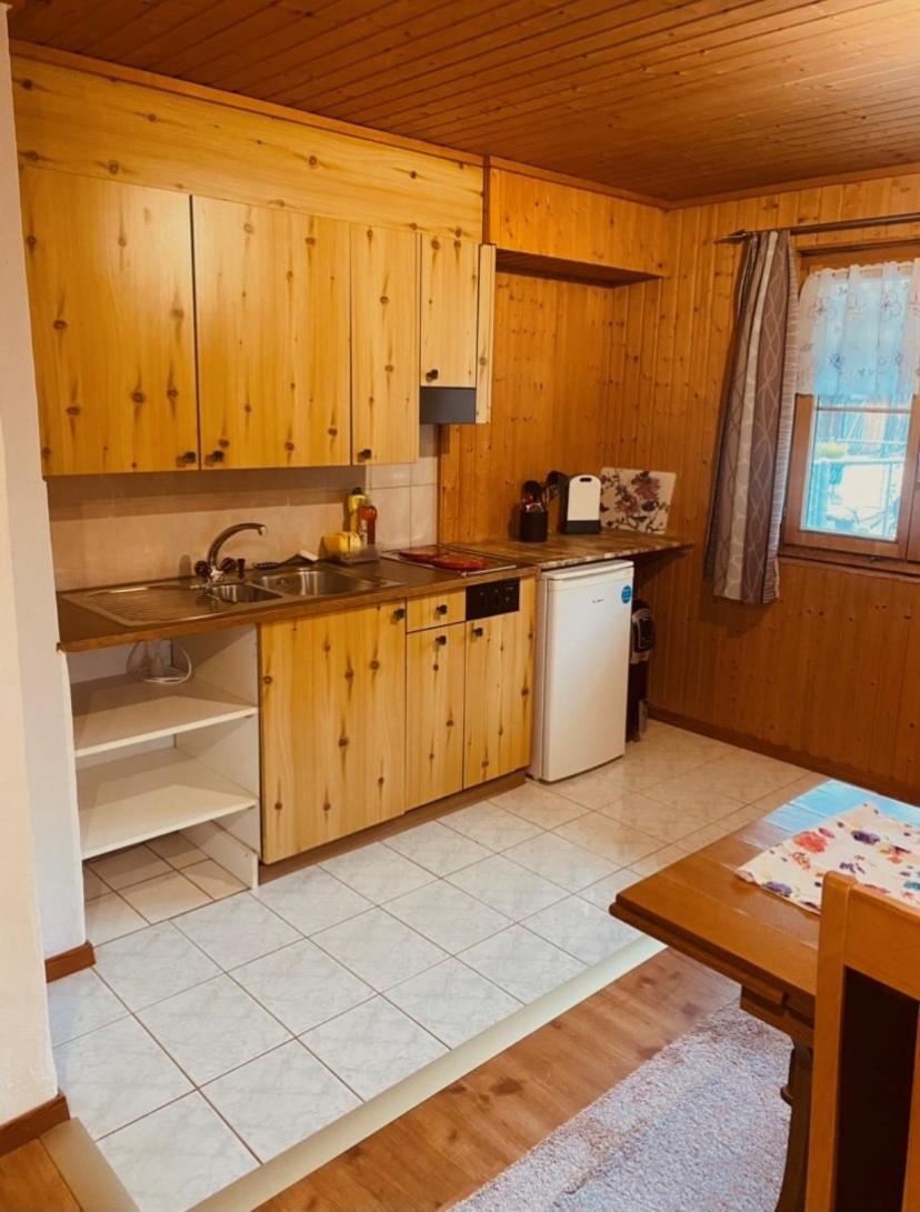 Guenstig Und Einfaches Studio Auf Dem Bauernhof Zuoz Bagian luar foto